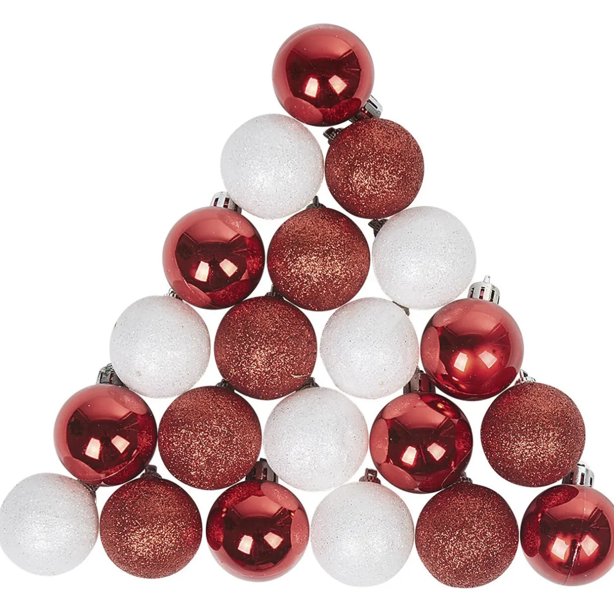 Gifi Boule de Noël rouge et blanche x25^ Décoration Sapin