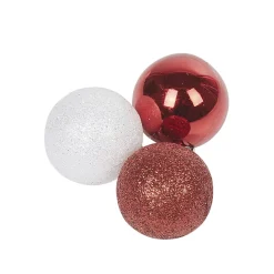 Gifi Boule de Noël rouge et blanche x25^ Décoration Sapin
