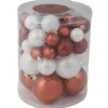 Gifi Boule de Noël rouge et blanche x 50^ Décoration Sapin