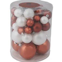 Gifi Boule de Noël rouge et blanche x 50^ Décoration Sapin