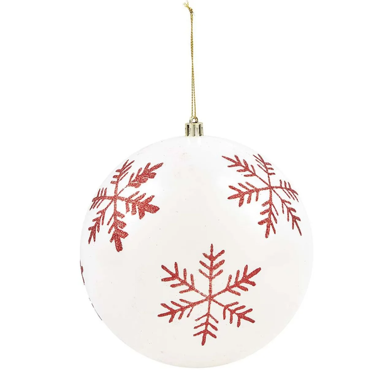 Gifi Boule de Noël rouge et blanche x32^ Décoration Sapin