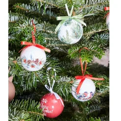 Gifi Boule de Noël rouge et blanche x 4^ Décoration Sapin