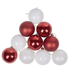 Sale Gifi Boule de Noël rouge et blanche x10