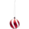 Gifi Boule de Noël rouge et blanche Ø6 cm^ Décoration Sapin