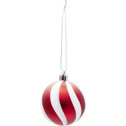 Gifi Boule de Noël rouge et blanche Ø6 cm^ Décoration Sapin