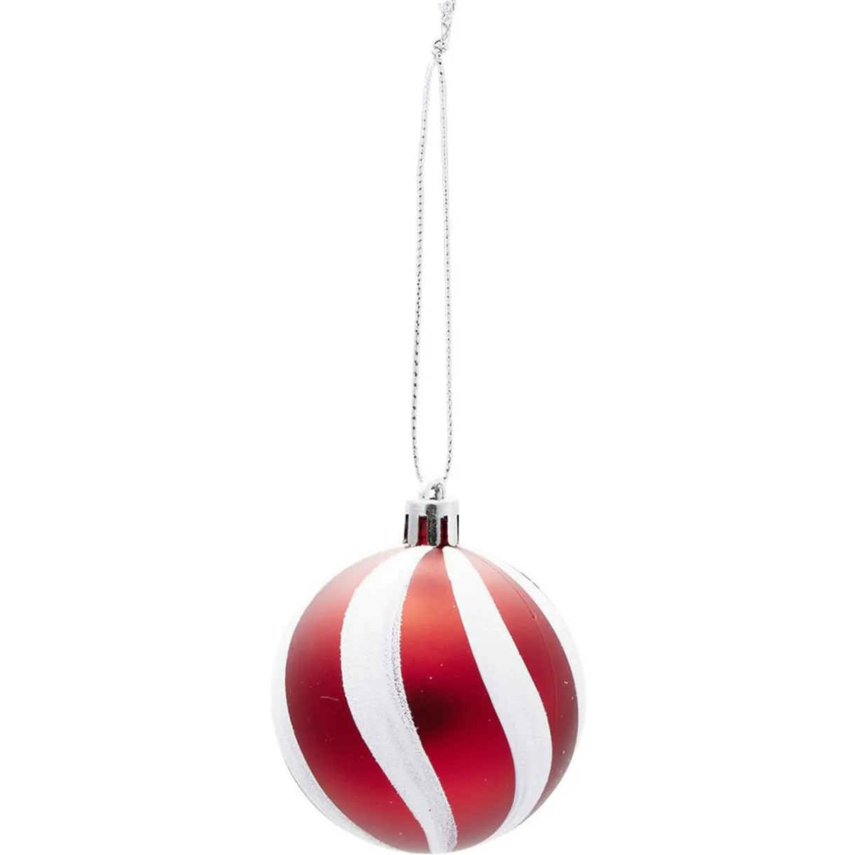 Gifi Boule de Noël rouge et blanche Ø6 cm^ Décoration Sapin