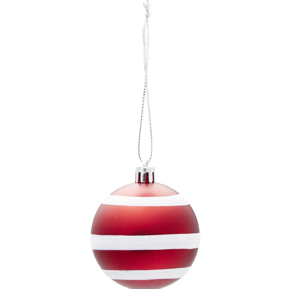 Gifi Boule de Noël rouge et blanche Ø6 cm^ Décoration Sapin