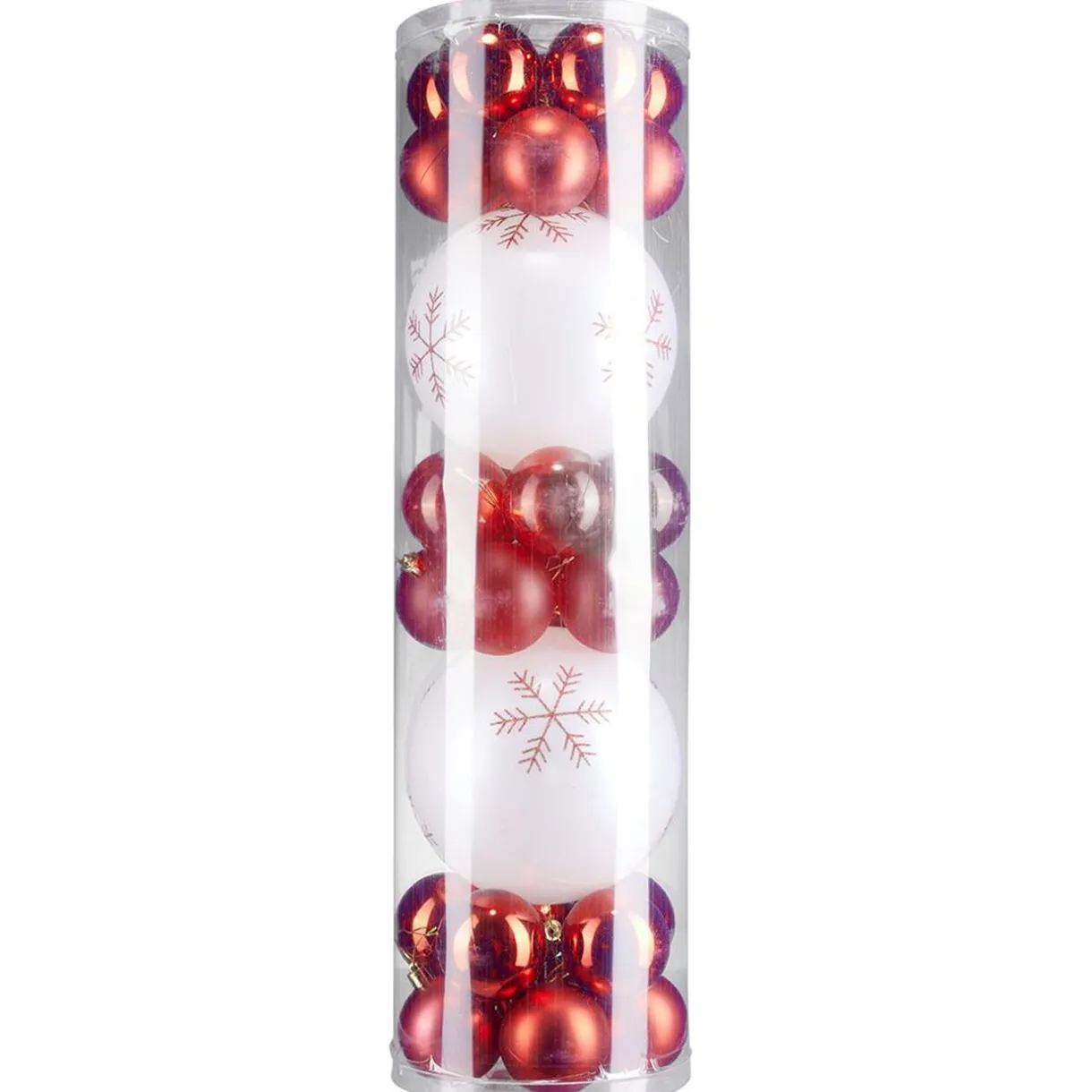 Gifi Boule de Noël rouge et blanche x32^ Décoration Sapin