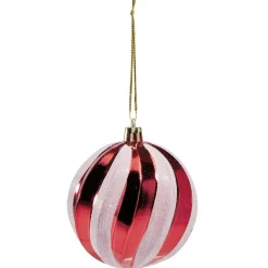 Gifi Boule de Noël rouge et blanc x12^ Décoration Sapin
