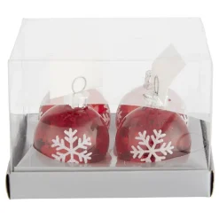 Clearance Gifi Boule de Noël rouge porte-nom x4