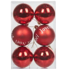 Gifi Boule de Noël rouge x6^ Décoration Sapin