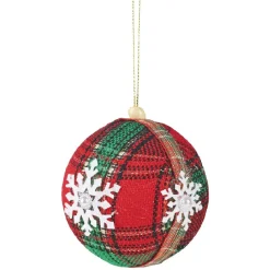 Gifi Boule de Noël tartan^ Décoration Sapin