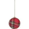 Gifi Boule de Noël tartan Ø8 cm^ Décoration Sapin