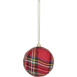 Gifi Boule de Noël tartan Ø8 cm^ Décoration Sapin