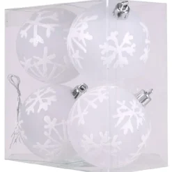 Gifi Boule de Noël transparente blanche x4^ Décoration Sapin