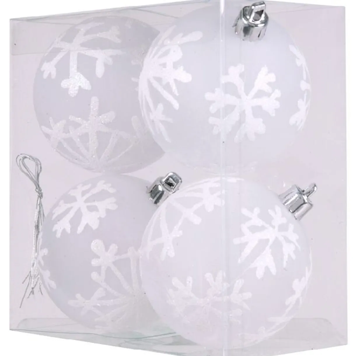 Gifi Boule de Noël transparente blanche x4^ Décoration Sapin