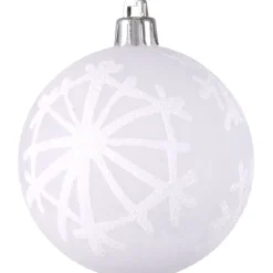 Gifi Boule de Noël transparente blanche x4^ Décoration Sapin