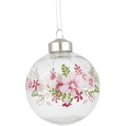 Gifi Boule de Noël transparente déco fleur Ø8 cm^ Décoration Sapin