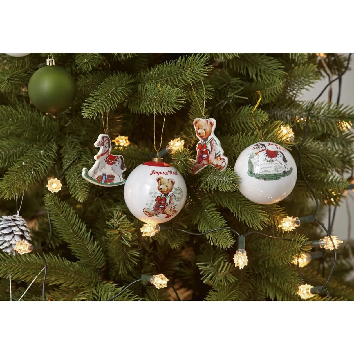 Gifi Boule de Noël vintage motif jouet peluche^ Décoration Sapin