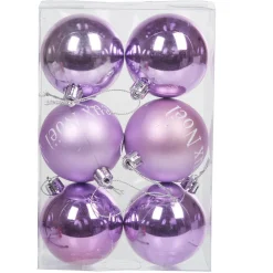 Gifi Boule de Noël violet x6^ Décoration Sapin