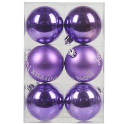 Gifi Boule de Noël violette x6^ Décoration Sapin