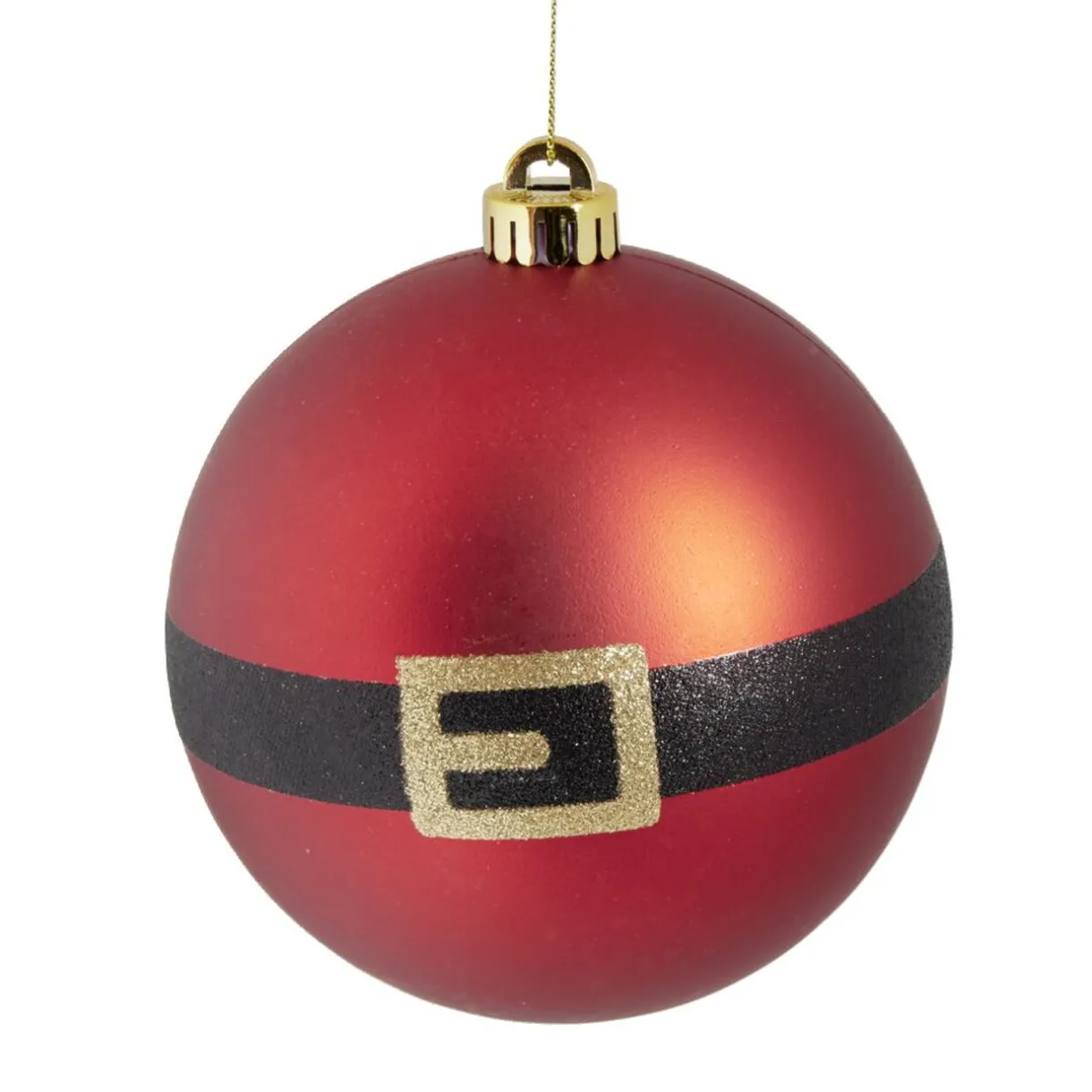Gifi Boule de Noël XL ceinture Père Noël rouge Ø14cm