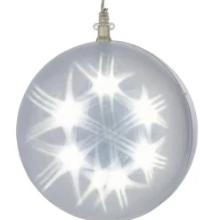 Gifi Boule lumineuse 30 led étoiles 3D blanches^ Décoration Extérieure De Noël