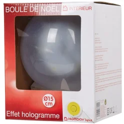 Gifi Boule lumineuse 30 led étoiles 3D blanches^ Décoration Extérieure De Noël