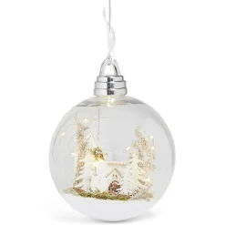 Gifi Boule lumineuse à suspendre Ø20,5cm - 2 modèles^ Décoration Extérieure De Noël