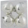 Gifi Boule sapin Noël argent motifs x4^ Décoration Sapin