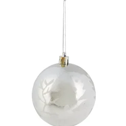 Gifi Boule sapin Noël argent motifs x4^ Décoration Sapin