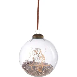 Gifi Boule transparent effet paillette^ Décoration Sapin