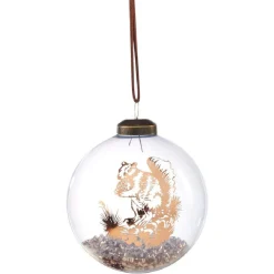 Gifi Boule transparent effet paillette^ Décoration Sapin