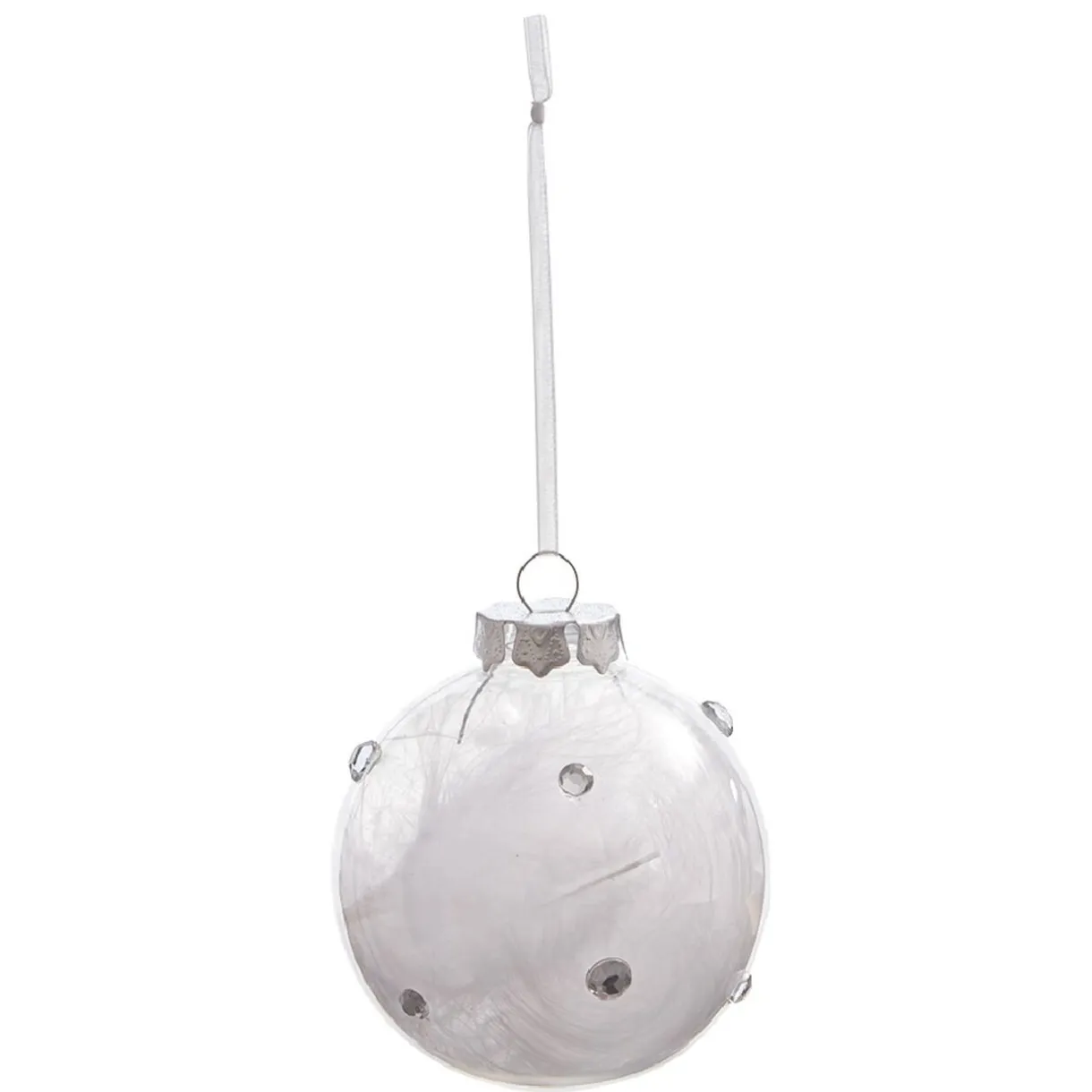 Gifi Boule transparente plume X 3^ Décoration Sapin