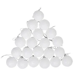 Gifi Boules à suspendre blanches motifs flocons de neige x48^ Décoration Sapin