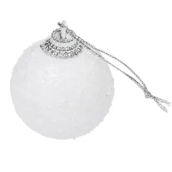 Gifi Boules à suspendre blanches motifs flocons de neige x48^ Décoration Sapin