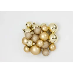 Gifi Boules de Noël dorées Ø4-5-6 cm x20^ Décoration Sapin