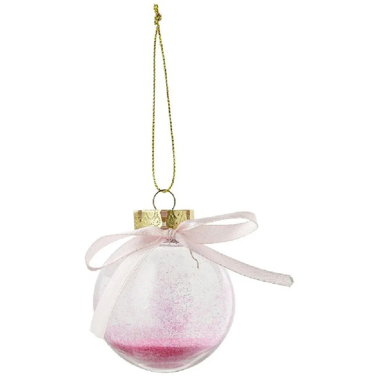 Gifi Boules de Noël en verre garnie de paillettes^ Décoration Sapin