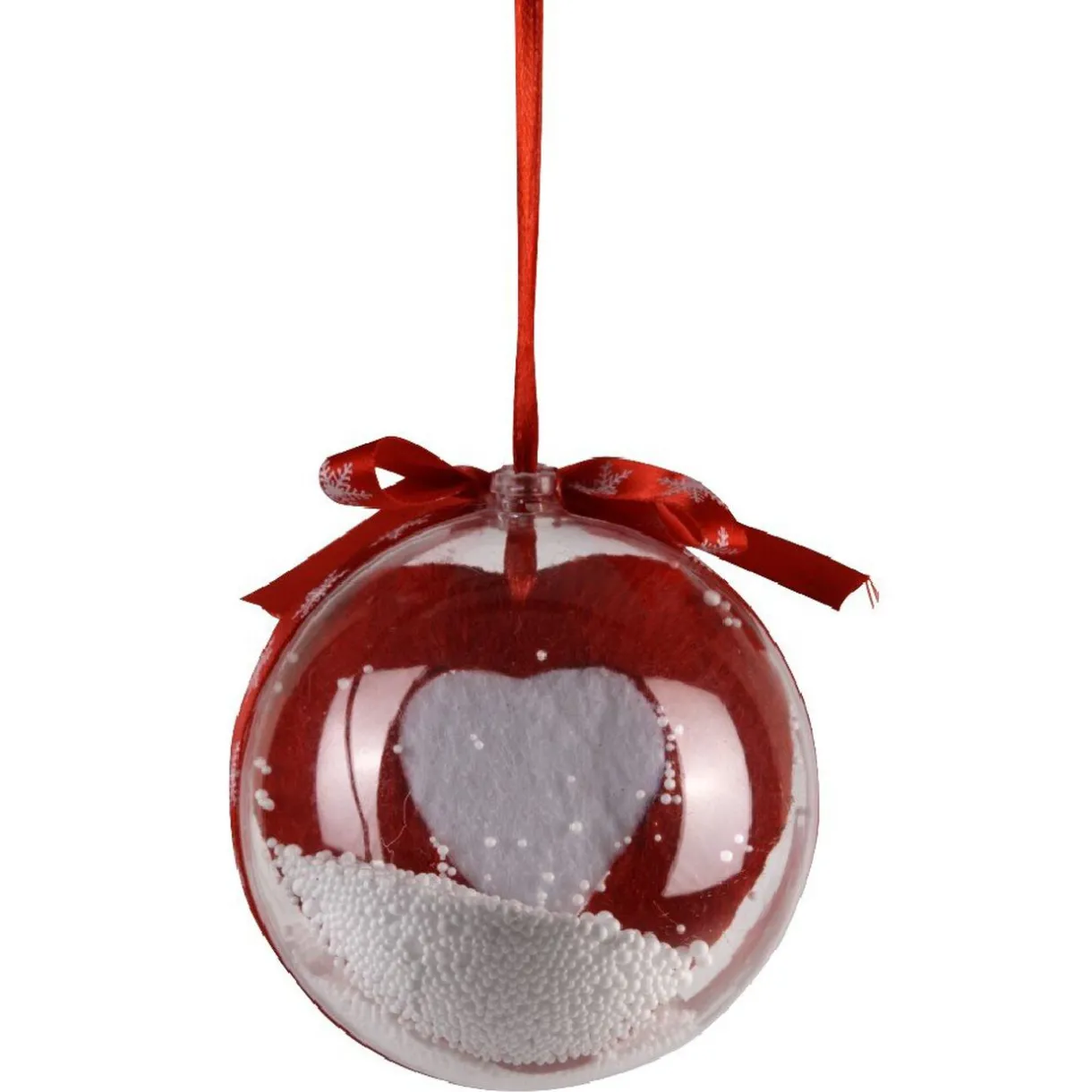 Gifi Boules de Noël en verre intérieur rouge et blanc^ Décoration Sapin