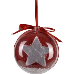 Gifi Boules de Noël en verre intérieur rouge et blanc^ Décoration Sapin
