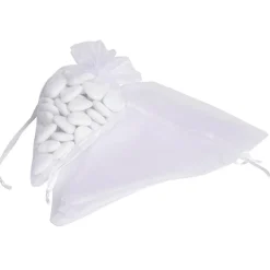 Clearance Gifi Bourse cornet à dragées blanc x4