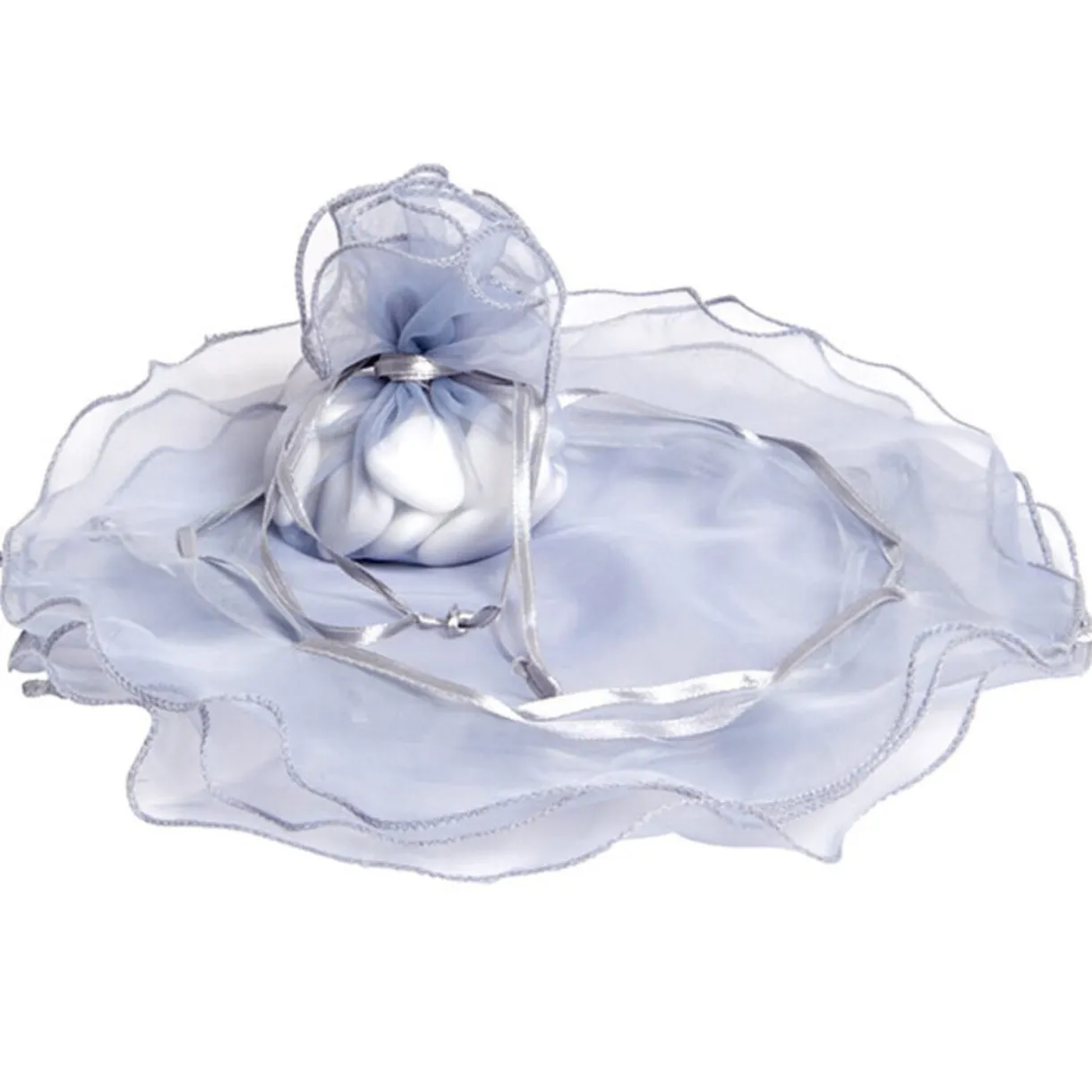 Clearance Gifi Bourse rond à dragées argenté x6