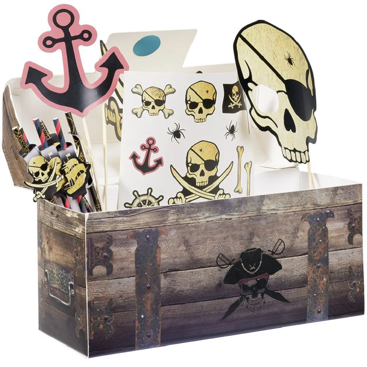 Gifi Box coffre décoration Pirate party box 39 pièces