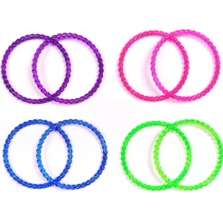 New Gifi Bracelet violet rose vert bleu x8