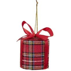 Best Gifi Cadeau de Noël tartan à suspendre