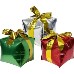 Gifi Cadeau gonflable x3 - 33x33x33cm^ Décoration Intérieure De Noël