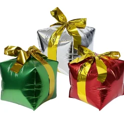 Gifi Cadeau gonflable x3 - 33x33x33cm^ Décoration Intérieure De Noël