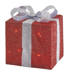 Gifi Cadeau lumineux rouge solaire 40 LED intérieur extérieur x3^ Décoration Extérieure De Noël