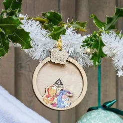Gifi Cadre à suspendre Mon 1er Noël Disney Winnie bois Ø9cm^ Décoration Sapin
