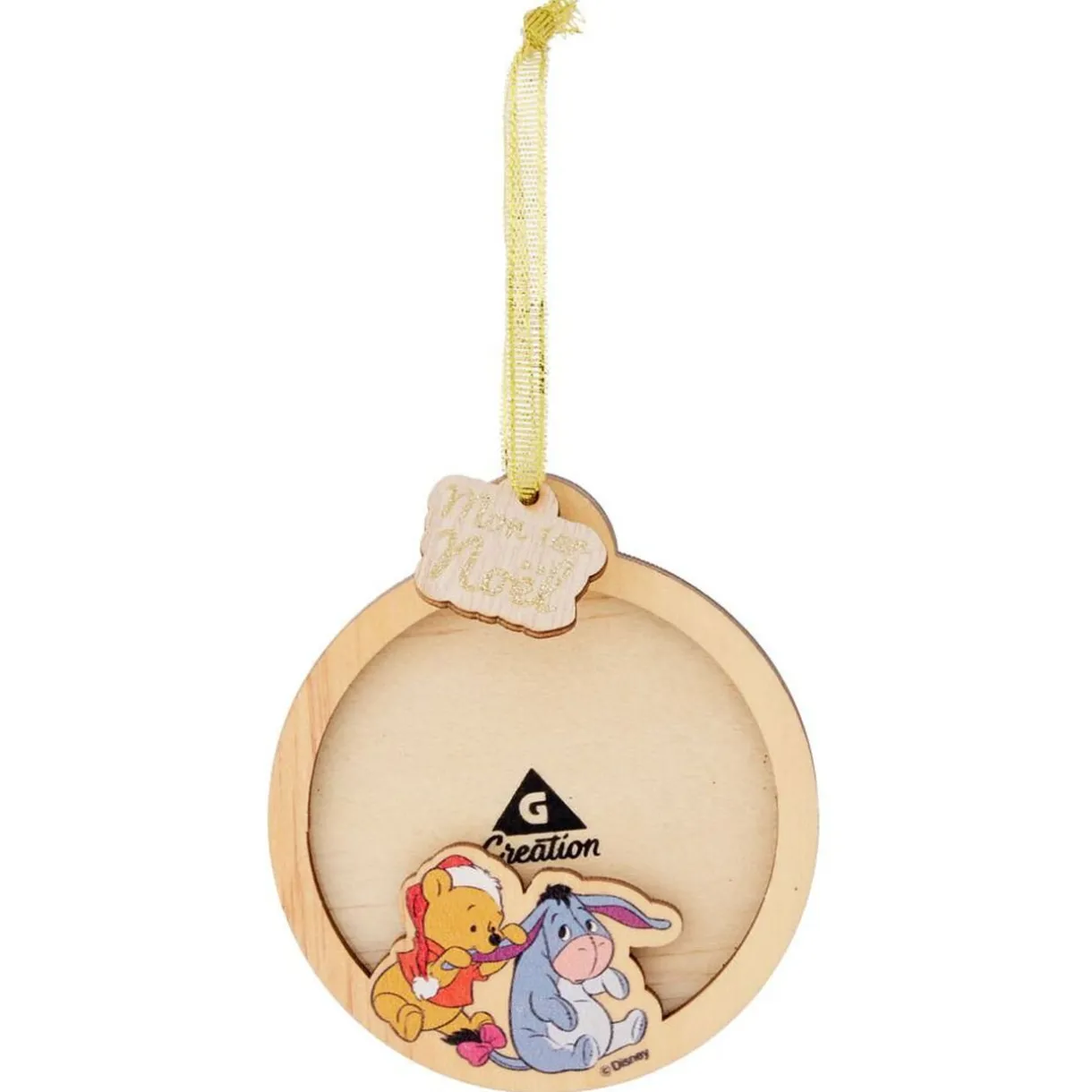 Gifi Cadre à suspendre Mon 1er Noël Disney Winnie bois Ø9cm^ Décoration Sapin